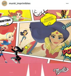 Kit imprimible DC Súper Hero Girls PERSONALIZADO