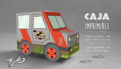 Kit Imprimible Caja jeep Jurassic Park PDF con TEXTOS EDITABLES en internet
