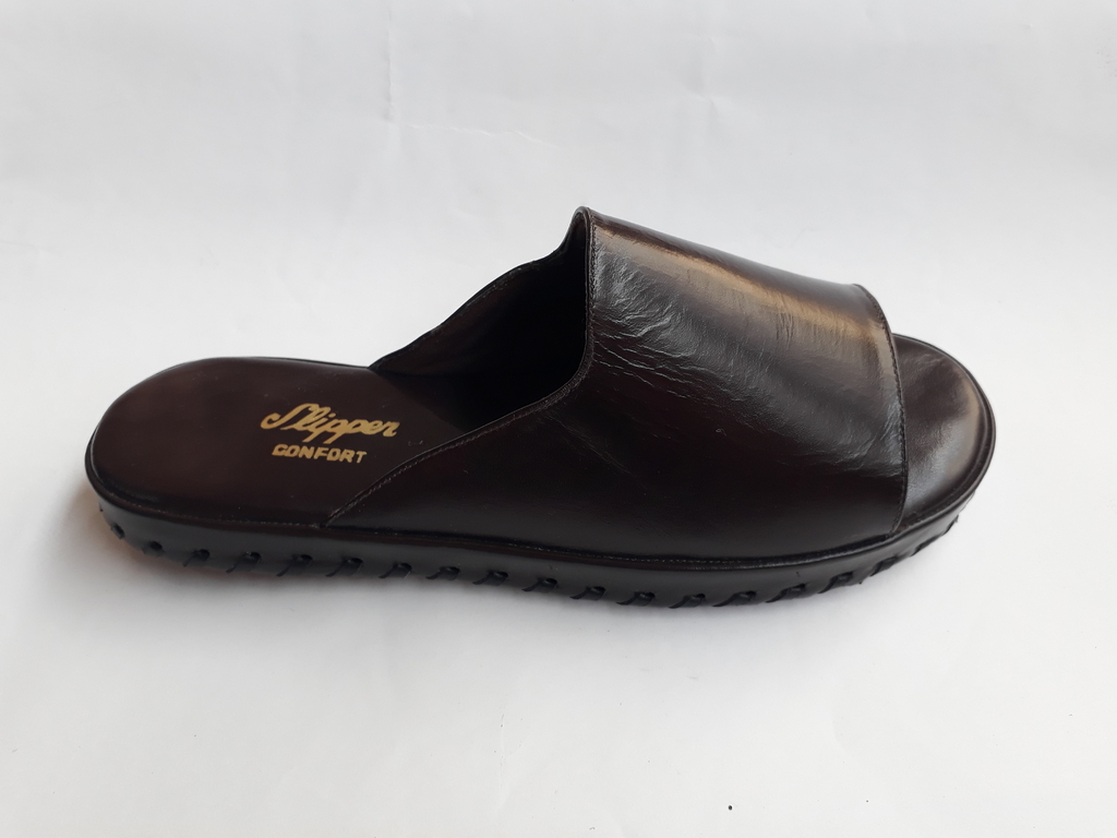 Chinelo de Quarto Masculino em couro ref. 53 46 ao 47