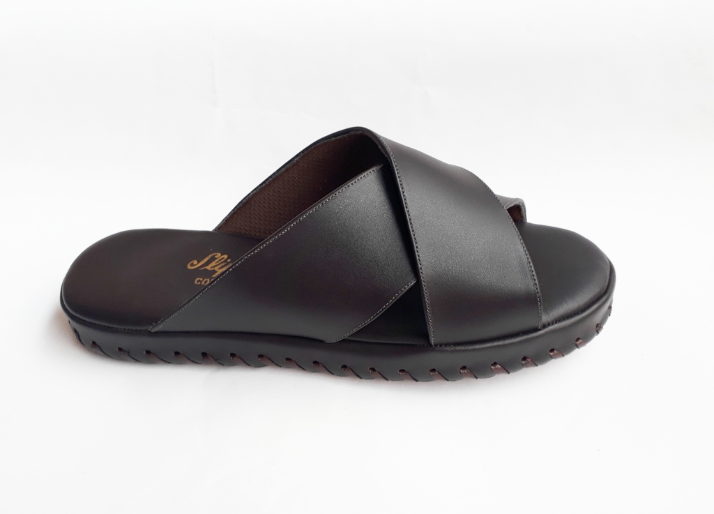 Chinelo de Quarto Masculino em Couro Ref.51 37 AO 45 - Slipper Confort