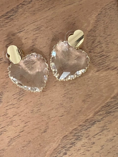 aro corazon cristal transparente - comprar online