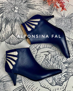 bota lenny azul y platino - Alfonsina Fal