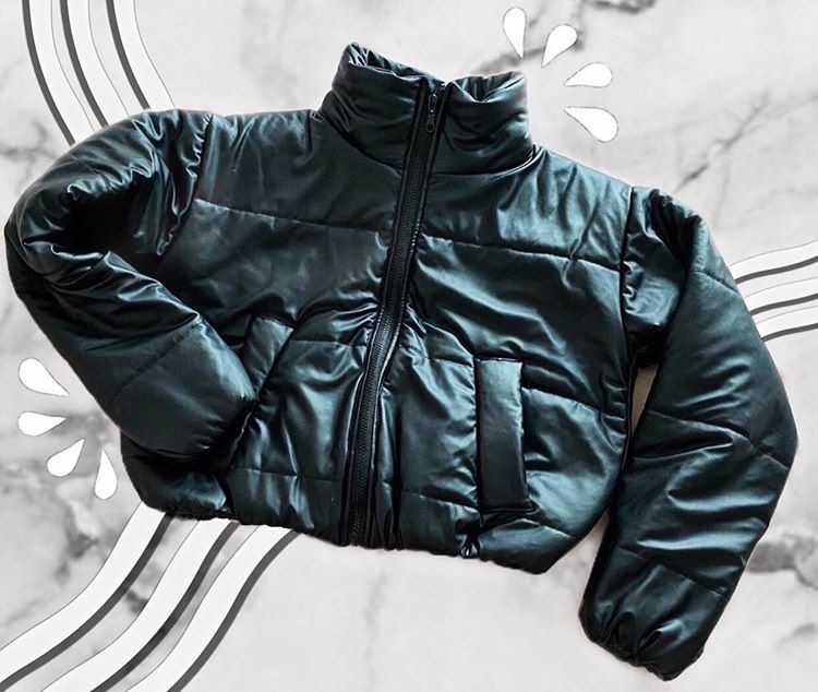 CAMPERA PUFFER ENGOMADA NEGRA - Comprar en TIENDA FLUO