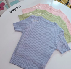 REMERA TEJIDA MOLY ROSA