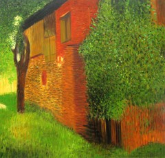 Casa da Fazenda em Attersee - Pintura óleo sobre tela