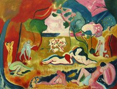 Pintura Óleo Sobre Tela - A Alegria de Viver - Matisse - 75X100cm - cod 13G06C0047