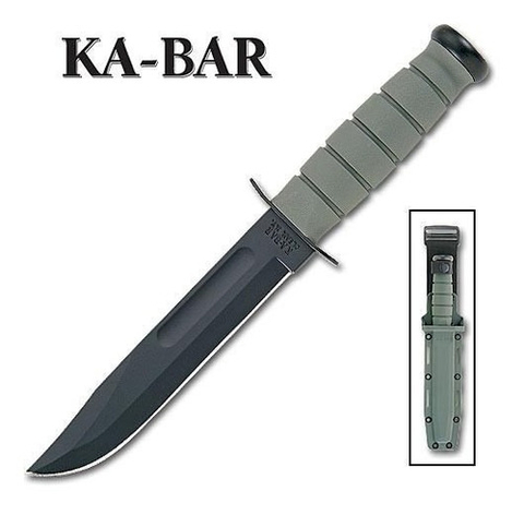 KA-BAR Cuchillo 5011 Verde Filo Liso MADE IN USA