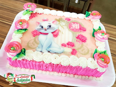 Feminino - Torta com Papel de Arroz - Tema da sua festa