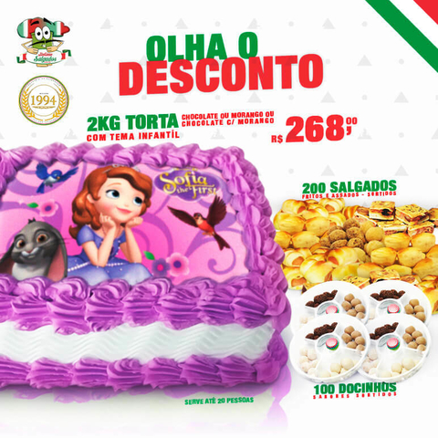 Festa na Escola - Serve até 25 Crianças - c/ Topo de Bolo (Temas Feminino)