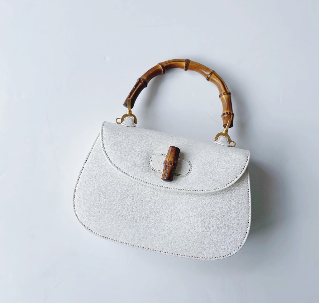 gucci vintage bamboo bolsa