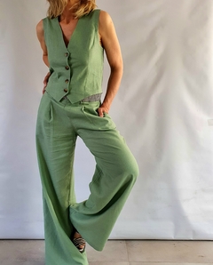 Pantalon ARETHA verde - comprar online