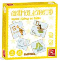 Quebra-Cabeça em Inglês - Alfabeto dos Animais - Divertido, Inteligente e bem ilustrado para crianças