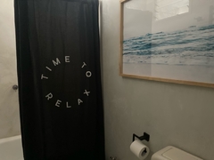 Cortina Baño Time to relax Gris grafito - OUTLET - tienda online
