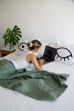 Fundas de Almohada Blanco Eyes Negro - comprar online