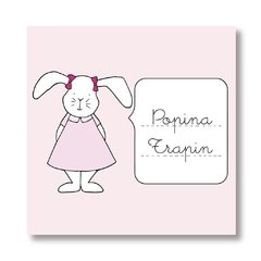 Tarjetas personales Rabbit fondo rosa x 24 - comprar online
