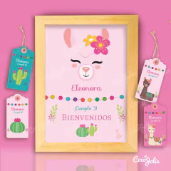 Imagen de Kit Imprimible Llamita Altiplano. Personalizable