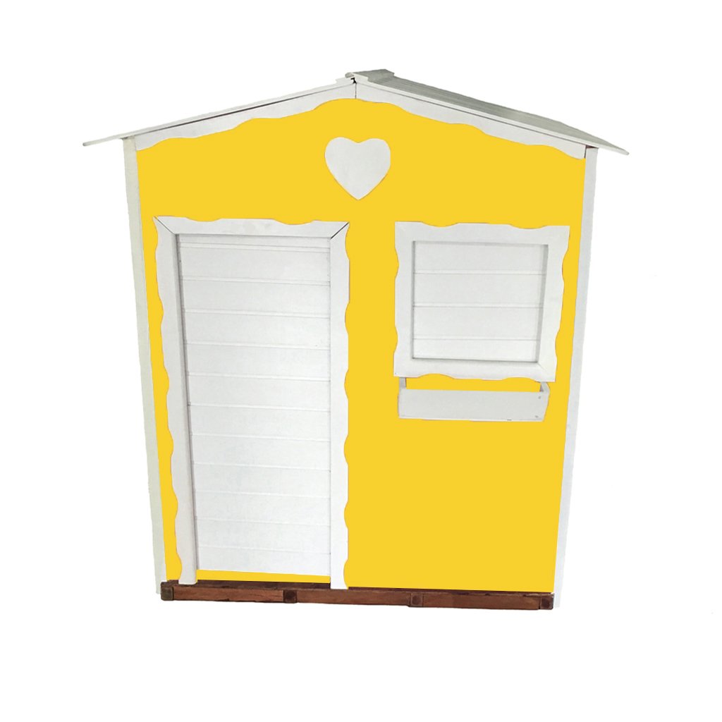 Casinha de boneca amarela Clearance