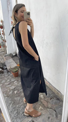 Vestido CLARA NEGRO - 100% lino - comprar online