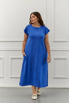 Maxivestido FENIX azul - comprar online