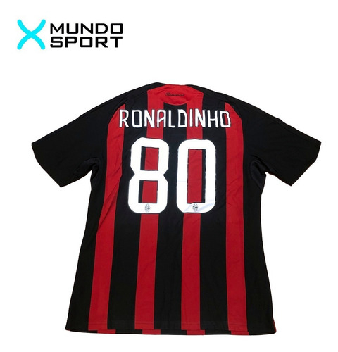 Camiseta titular Milan #80 Ronaldinho 2008/09