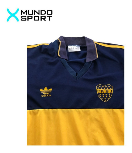 Camiseta titular de época sin publicidad Boca Adidas