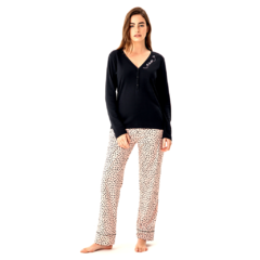 Pijama Invierno Mujer Pantalon Recto Promesse Art 15116