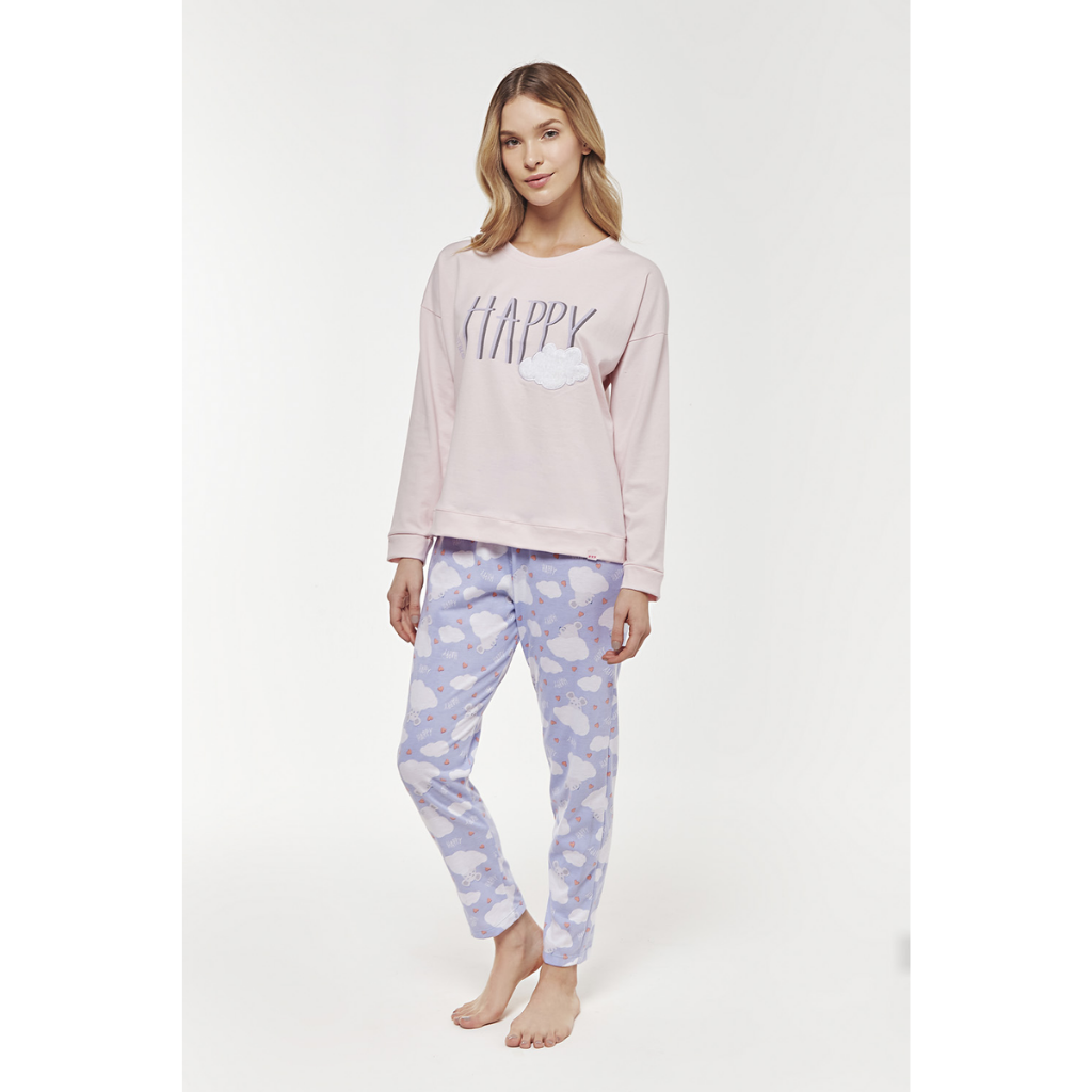 Pijama Invierno Mujer Buzo Estampado Promesse Art 10116