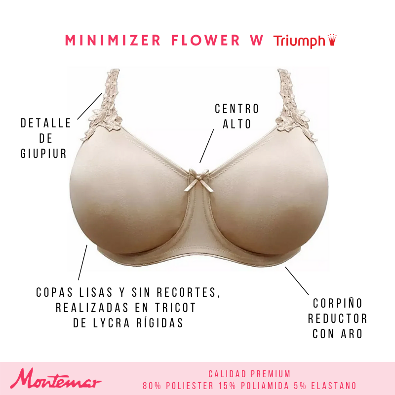 Corpiño Minimizer Flower con Aro Triumph