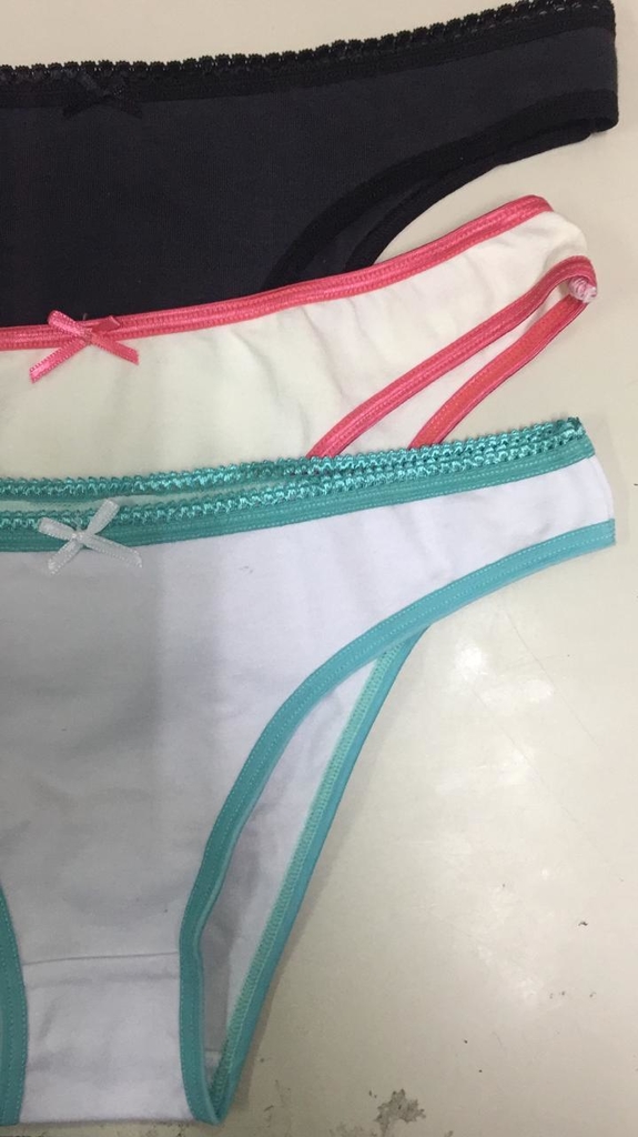 Pack X3 Bombachas Vedetina Mujer Puntilla 4440 Dqe