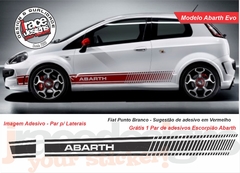 Faixa Lateral Kit Adesivo Fiat Punto Abarth EVO
