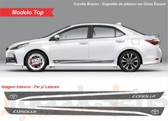 Faixa Adesivo Lateral Toyota Corolla Top