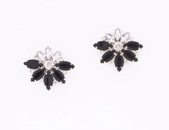 Par de aros Mili Negro - comprar online
