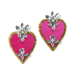 Par de aros Amorupo fucsia