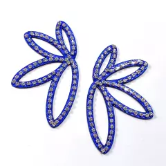 aros Honora base azul y strass - comprar online