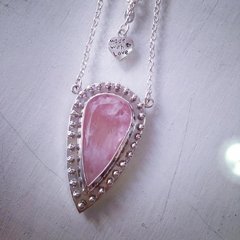 pingente quartzo rosa