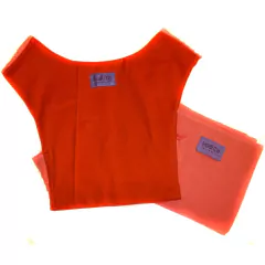 Fular prearmado naranja con coral