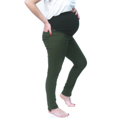 OUTLET Pantalon de bengalina verde