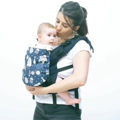 Mochila estándar azul con planetas