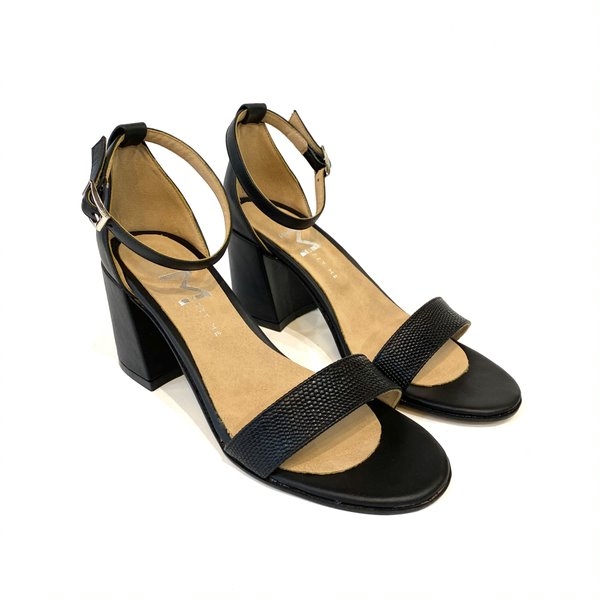 SANDALIA TACO ANCHO BAJO CON TALONERA (MET3400)