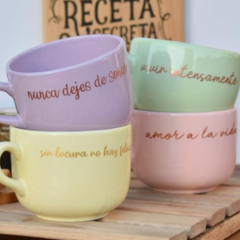 Tazones Pastel con dorado - OINK Regalos Originales