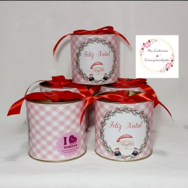 Tubolata com mini panetone 80g personalizada - Natal Tubolata com mini panetone 80g personalizada - Natal