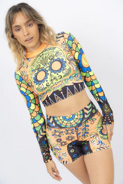 CROP TOP MEXICOTE NARANJA - comprar online