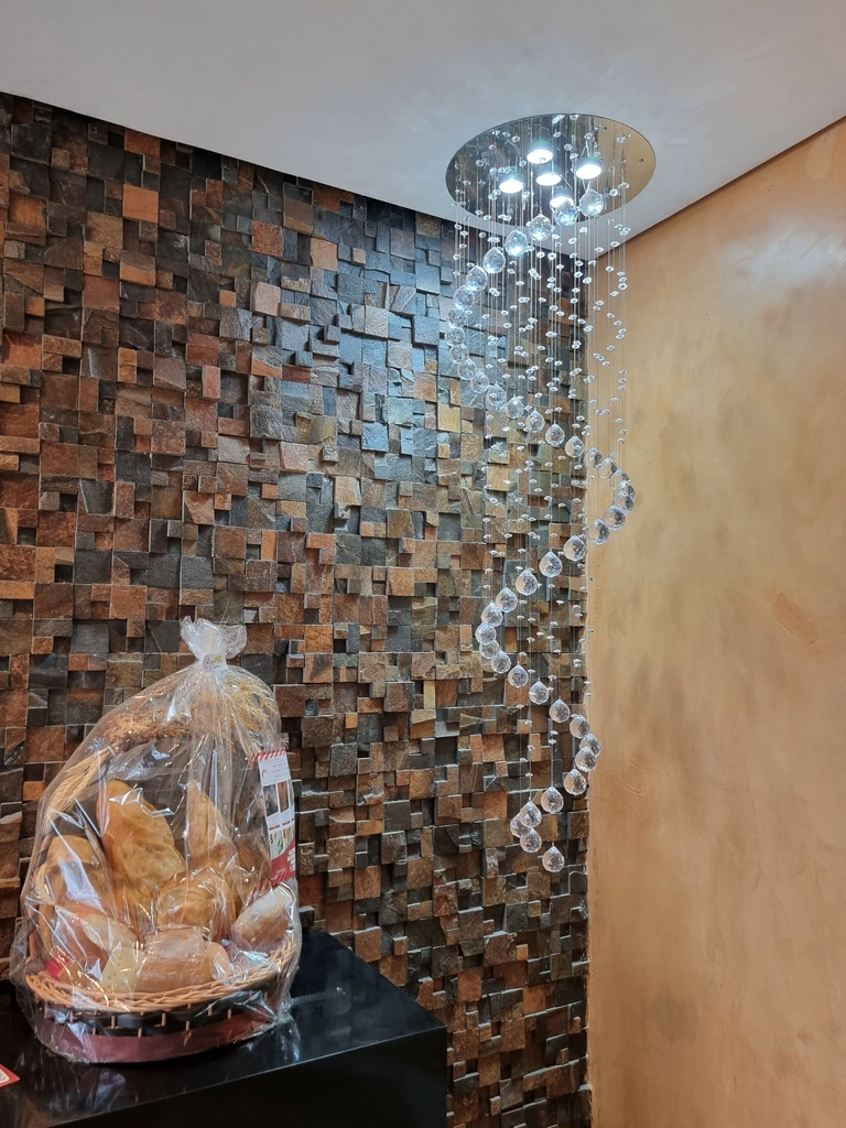 Lustre Plafon de Cristal Caracol Espiral Ø40cm para Sala de Jantar, Lavabo  e Cabeceira de Cama.