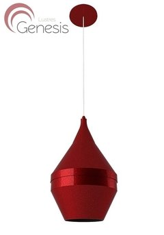 Luminária Teto Pendente Colorido Vermelho Abba Para Balcões, Cabeceira de Cama e Afins