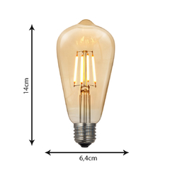 Lâmpada de Filamento de Led Vintage Retro ST64 4W Thomas Edison - comprar online