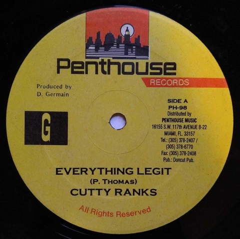 12" Cutty Ranks - Everything Legit/Version [VG+]