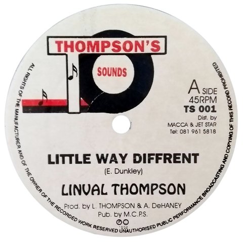 12" Linval Thompson - Little Way Different/Different [VG+]
