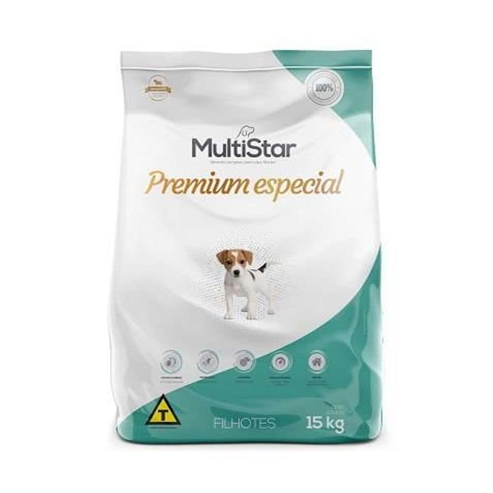 Ração Multi Star Premium Especial Cães Filhotes Mix 15 Kg