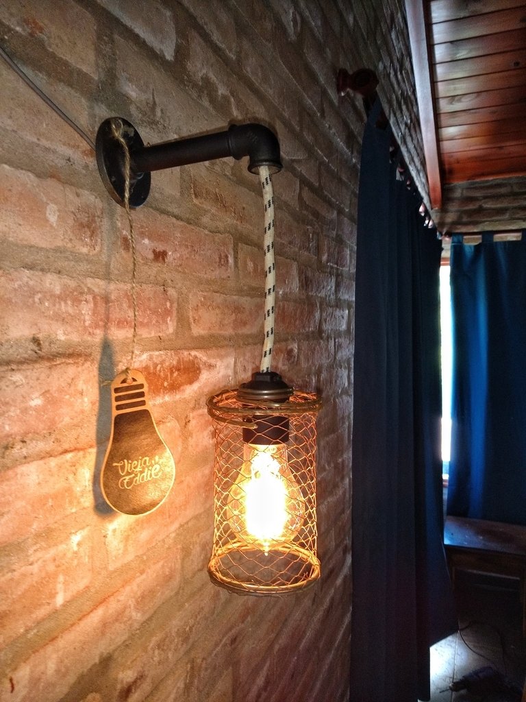 lampara vintage aplique pared industrial