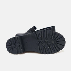 Mocasines de Cuero Negro Academia
